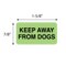 Nevs Label, Keep Away From Dogs 7/8" x 1-5/8" Flr Green w/Black VW-0058 - alternate 2